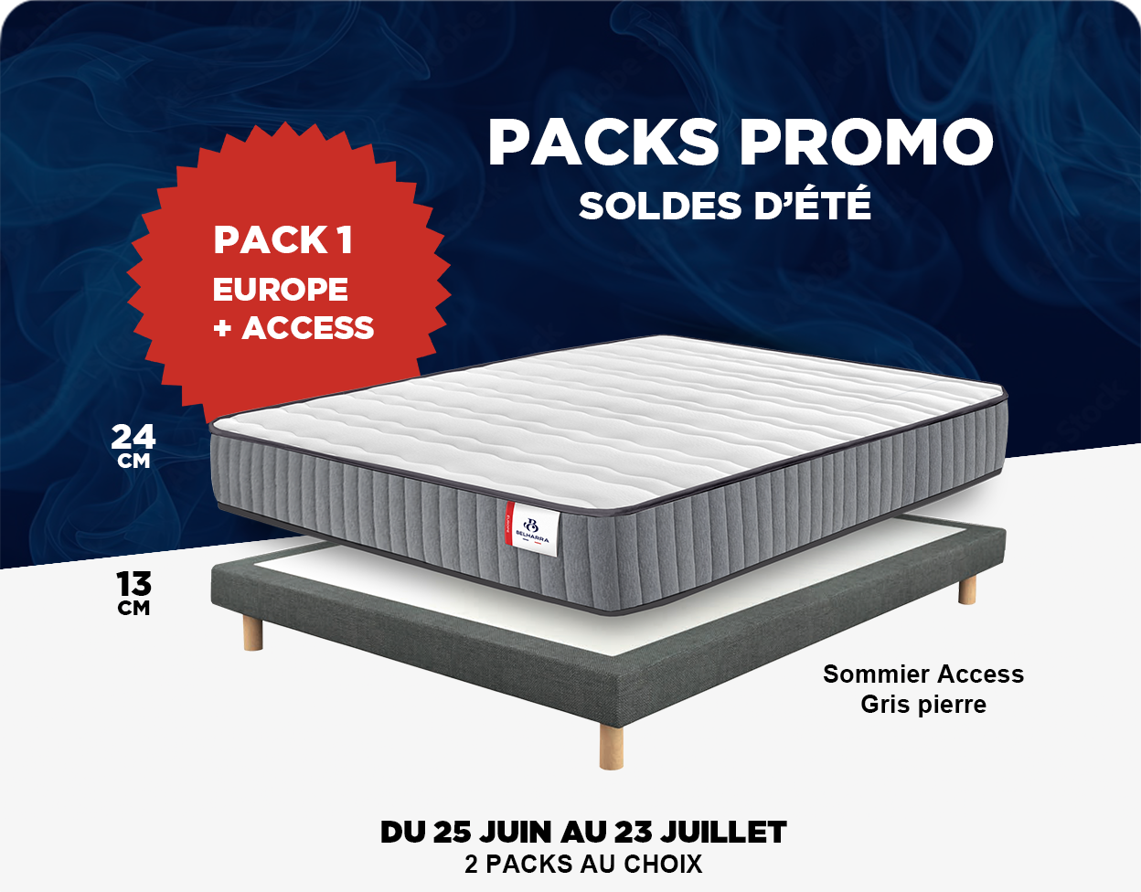 Promo Europe ou Petit Spring + Sommier Access